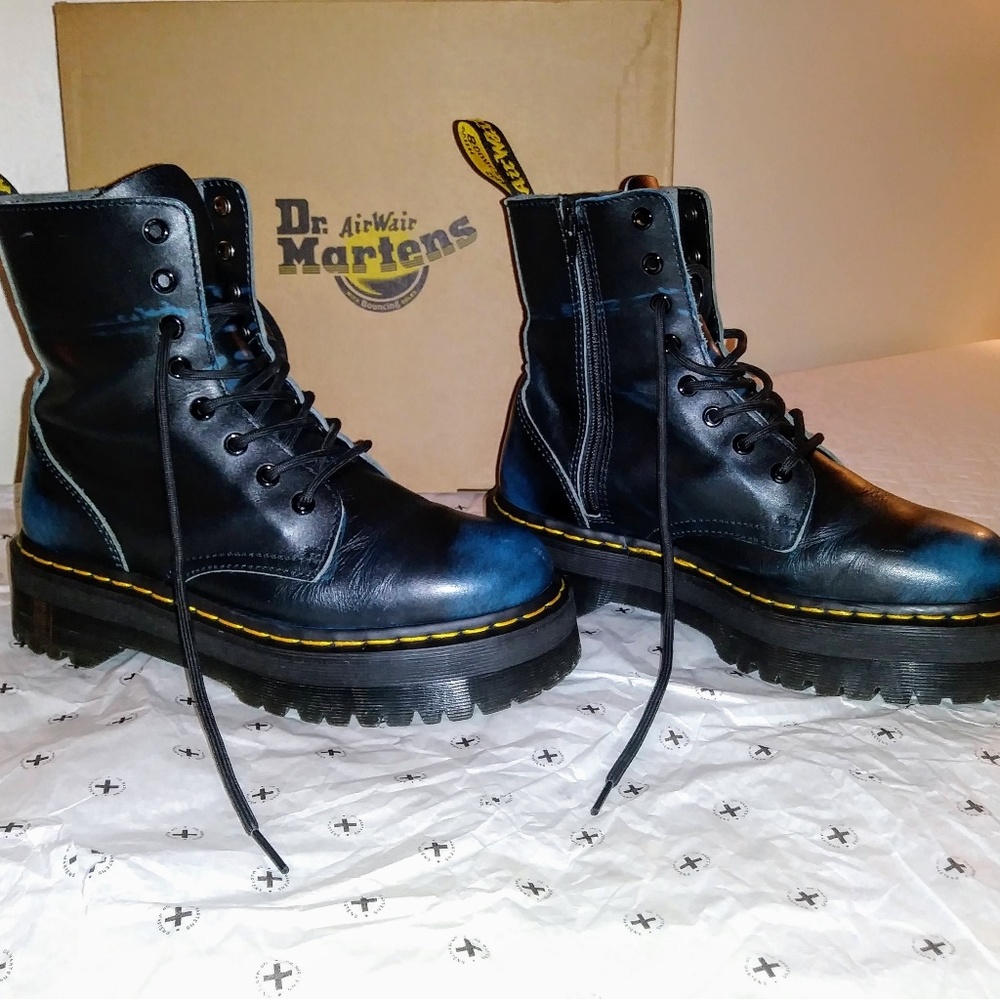 DR. MARTENS VTG BLUE JADON BOOTS US LADIES Sz 9